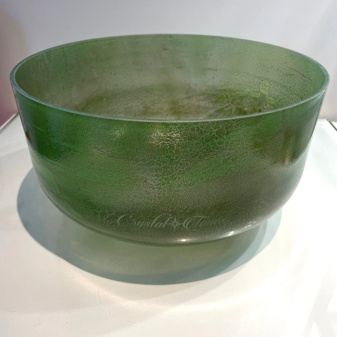 12" B+45 Peridot Bowl 133061 Crystal Tones® Alchemy Crystal Singing Bowl