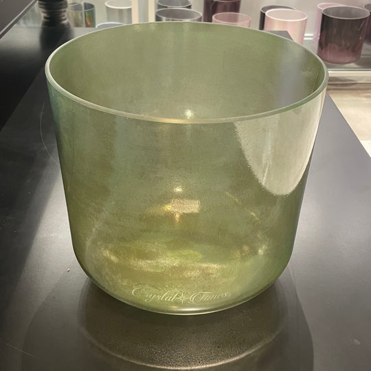 10" G-15 Emerald, Palladium Bowl 130874 Crystal Tones® Alchemy Crystal Singing Bowl