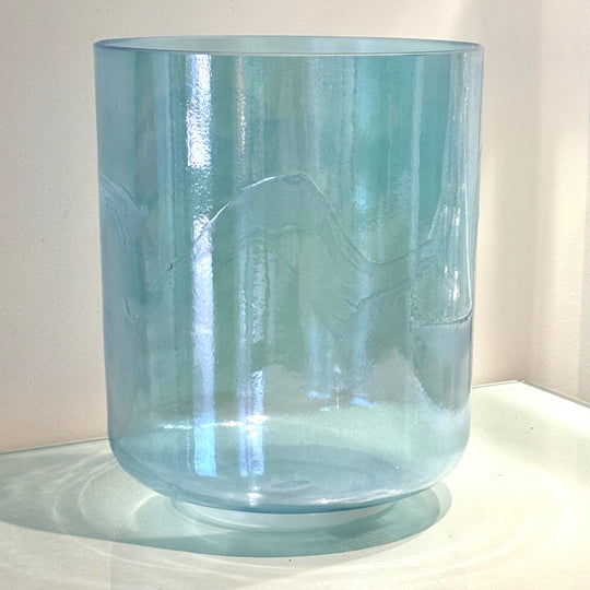 8" A#-10 Azeztulite, Aqua Aura Gold Tall, Morph 107723 Crystal Tones® Alchemy Crystal Singing Bowl