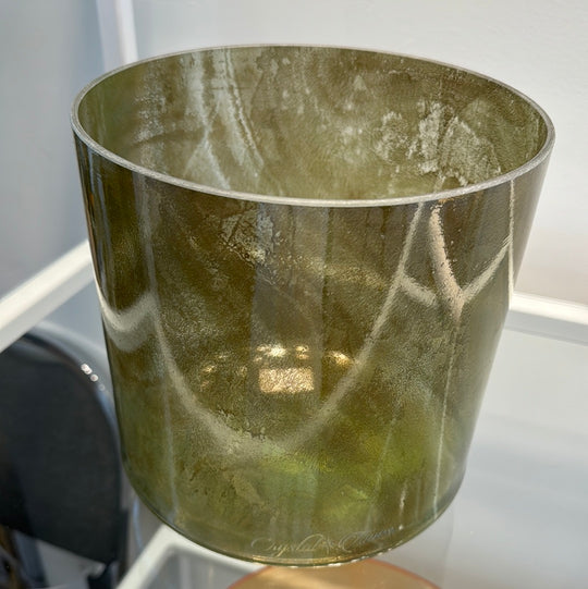 9" A0 Andara, White Light Aura Gold Bowl 130744 Crystal Tones® Alchemy Crystal Singing Bowl