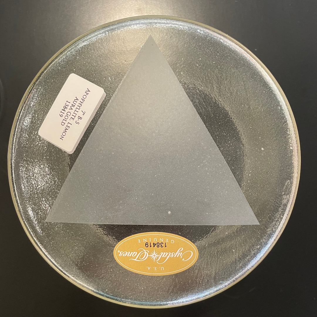 7" B-5 Apophyllite, Lemon Aura Gold 138419 Crystal Tones® Alchemy Crystal Singing Bowl