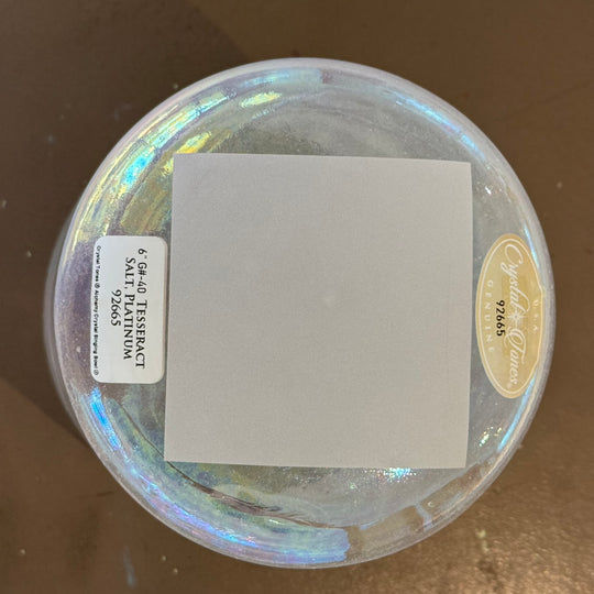 6" G#-40 Tesseract Salt, Platinum 92665 Crystal Tones® Alchemy Crystal Singing Bowl