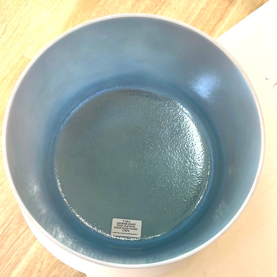 9" G#-5 Lavender Sunset Gold, Platinum, Ocean Gold (Inside) 119676 Crystal Tones® Alchemy Crystal Singing Bowl