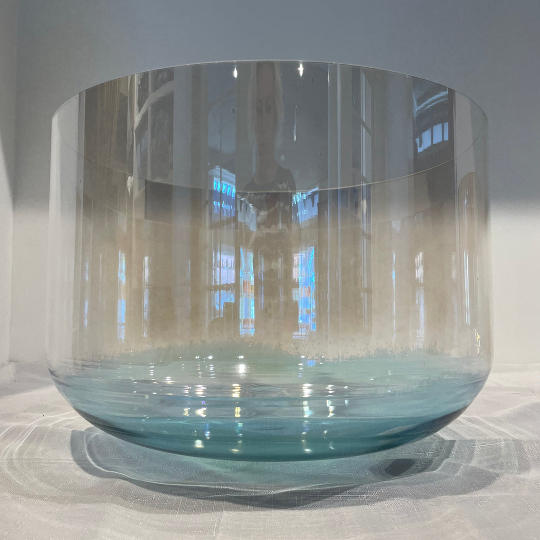 16" A+5 SuperGrade Palladium, Aqua Aura Gold (Base) Bowl 119322 Crystal Tones® Alchemy Crystal Singing Bowl