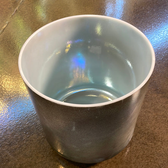 7" F0 Ebony angel gold, platinum, Ocean Gold (Inside) Bowl 113584 Crystal Tones® Alchemy Crystal Singing Bowl