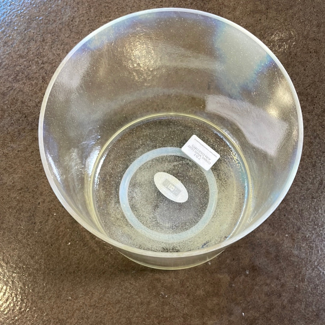 7" D-5 Citrine, White Light Aura Gold Bowl 118971 Crystal Tones® Alchemy Crystal Singing Bowl