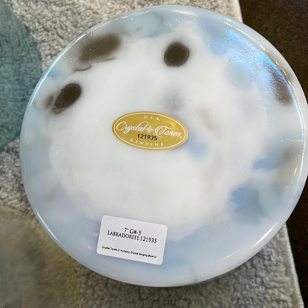 7" G#-5 Labradorite Bowl 121935 Crystal Tones® Alchemy Crystal Singing Bowl