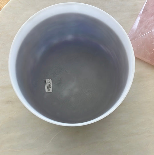10" G#-10 Violet Ocean Gold, Platinum Frosted Rim Bowl 111754 Crystal Tones® Alchemy Crystal Singing Bowl