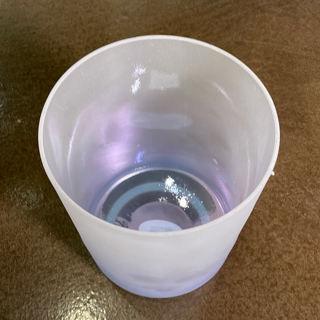 6" E+5 Androgynous Indium (inside Base) Frosted 113031 Crystal Tones® Alchemy Crystal Singing Bowl