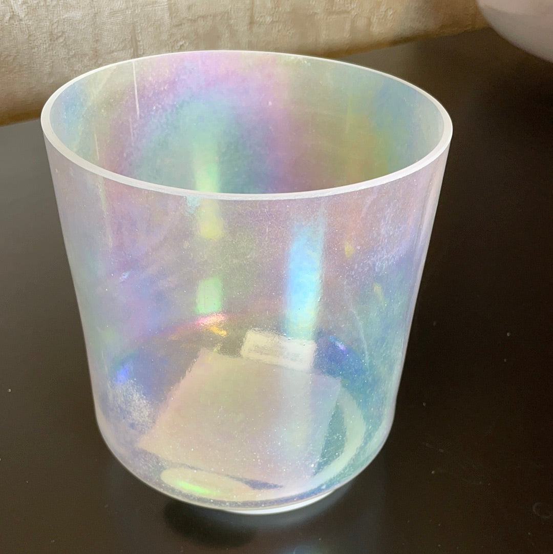 6" G#-40 Tesseract Salt, Platinum 92665 Crystal Tones® Alchemy Crystal Singing Bowl