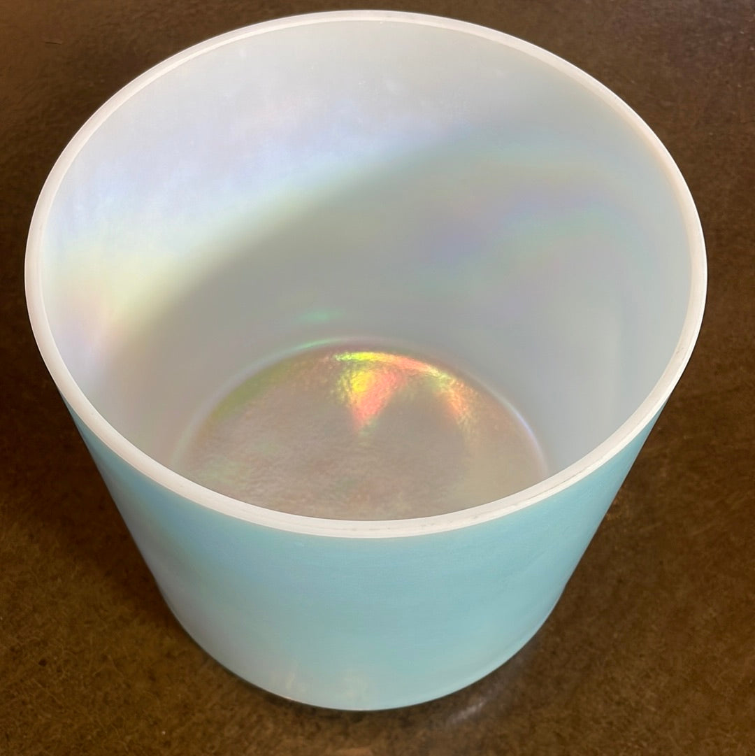 8" G+10 Ocean Gold, Platinum (inside) Bowl 112127 Crystal Tones® Alchemy Crystal Singing Bowl