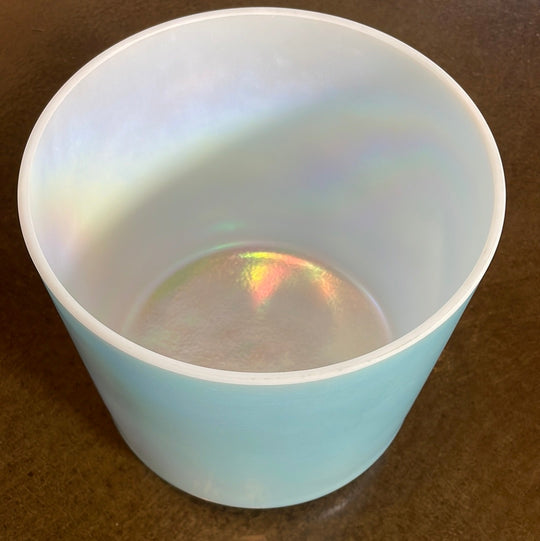 8" G+10 Ocean Gold, Platinum (inside) Bowl 112127 Crystal Tones® Alchemy Crystal Singing Bowl