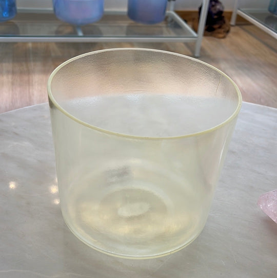 8" E+10 Dead Sea Salt, Lemon Aura Gold Bowl 115113 Crystal Tones® Alchemy Crystal Singing Bowl