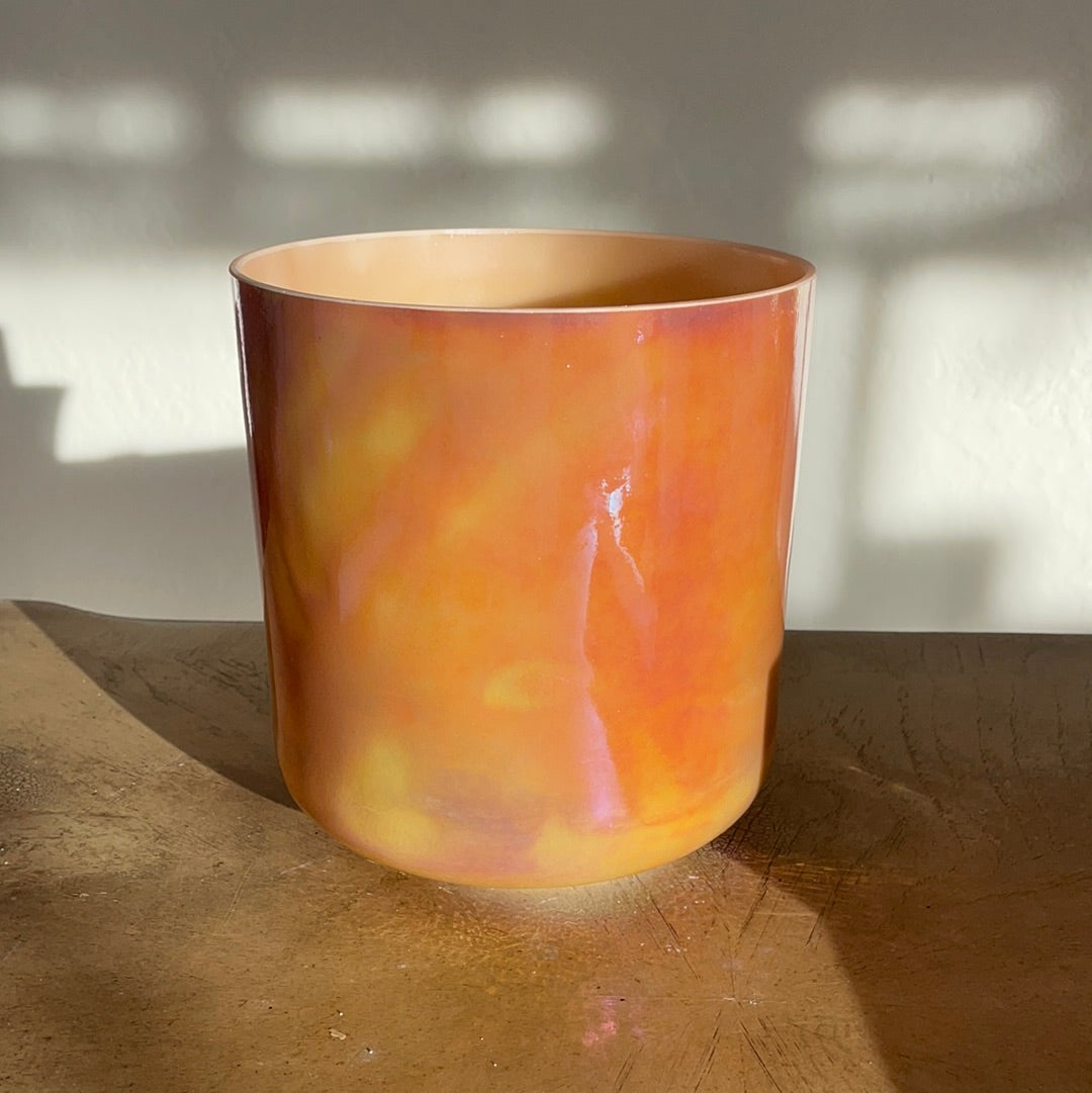 8" D#-15 Sedona Red Rock, Platinum 88609 Crystal Tones® Alchemy Crystal Singing Bowl