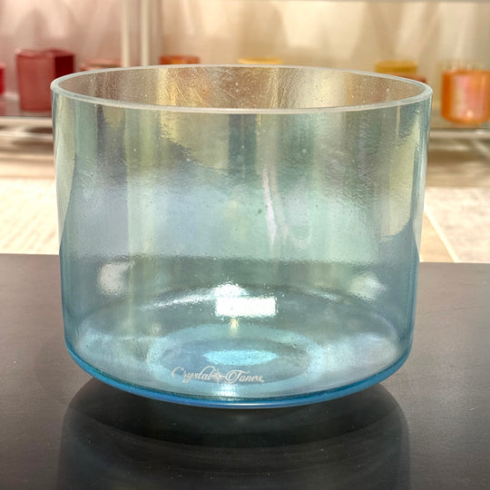 8" F+5 Aqua Aura Gold 158830 Crystal Tones® Alchemy Crystal Singing Bowl