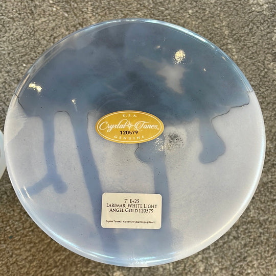 7" E+25 Larimar, White Light Angel Gold Bowl 120579 Crystal Tones®