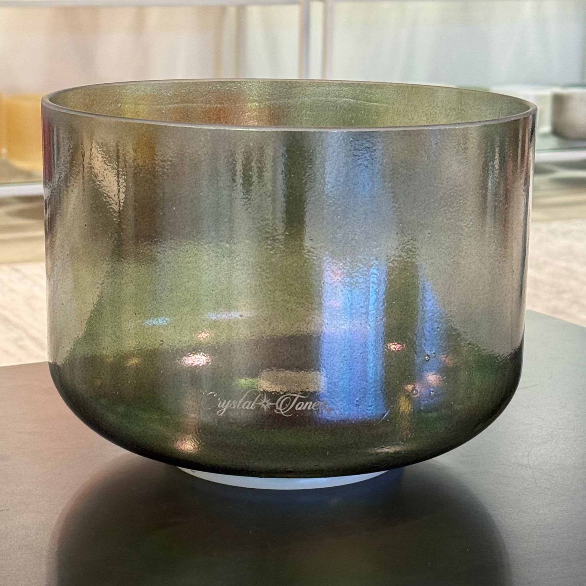 10" A-25 Green Goddess 160956 Crystal Tones® Alchemy Crystal Singing Bowl - Sacred Sound of the Soul