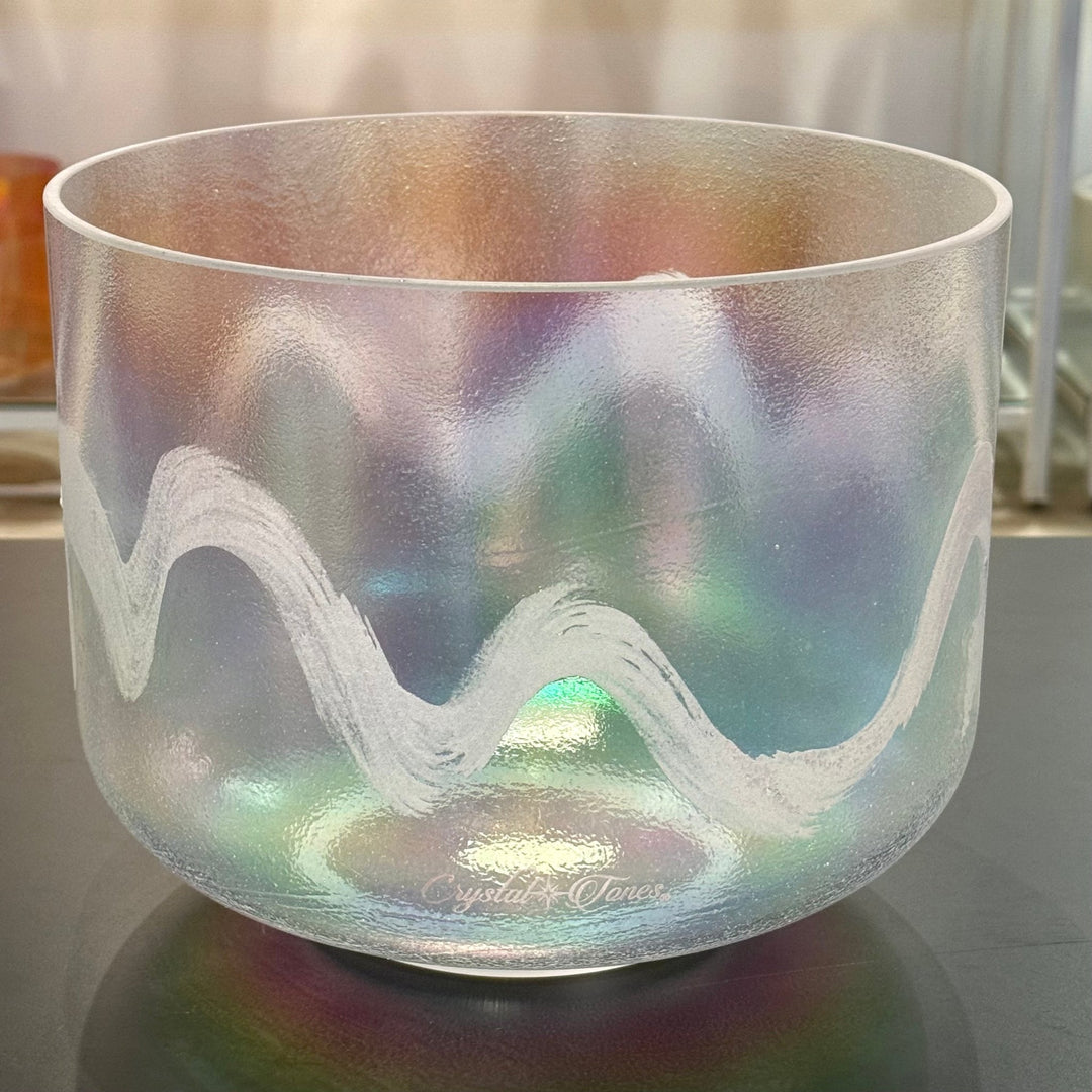 10" A-5 Azeztulite, Platinum 158149 Crystal Tones® Alchemy Crystal Singing Bowl - Sacred Sound of the Soul