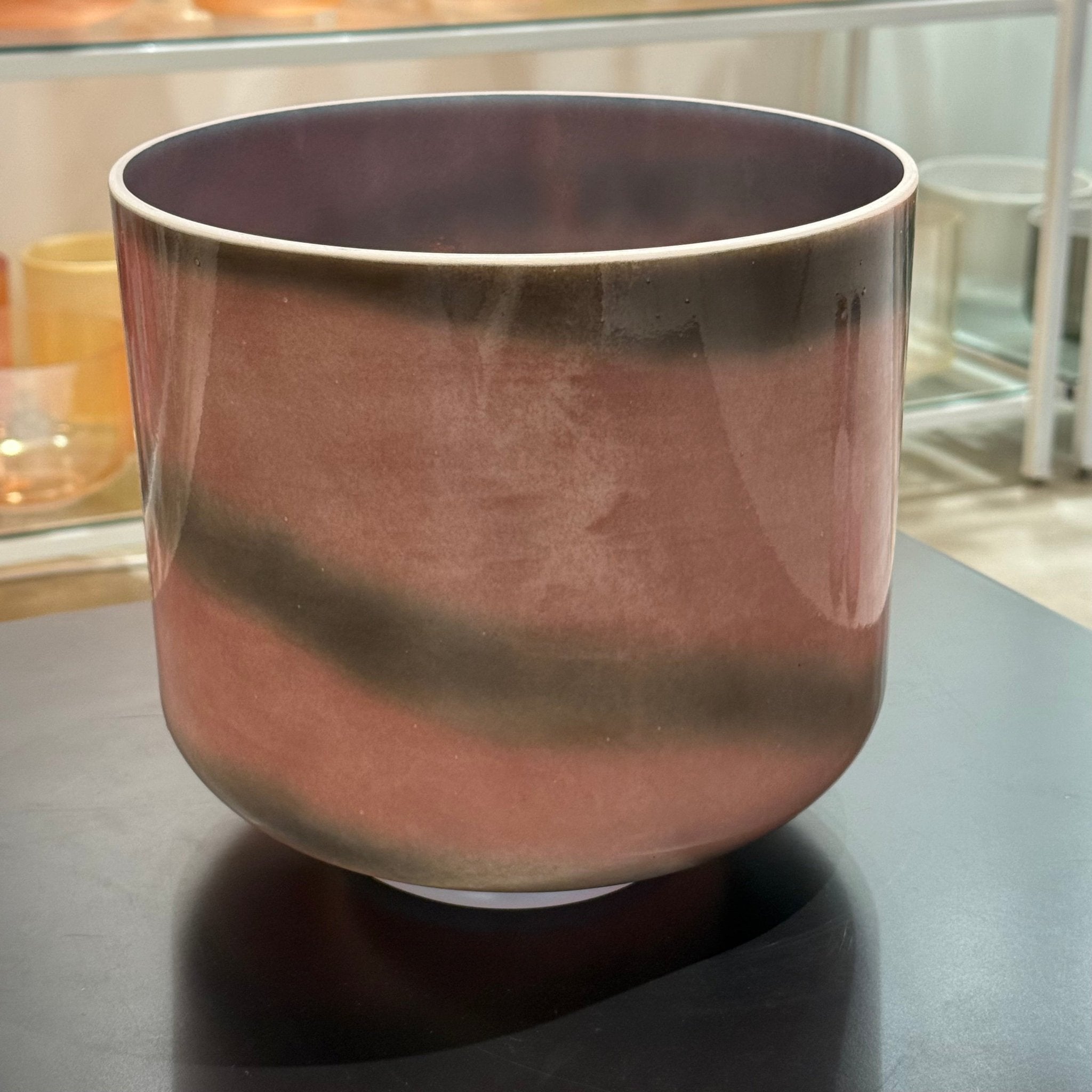 10" A-5 Tiger's Eye, Tibetan Quartz Copper (Inside) 147200 Crystal Tones® Alchemy Crystal Singing Bowl - Sacred Sound of the Soul