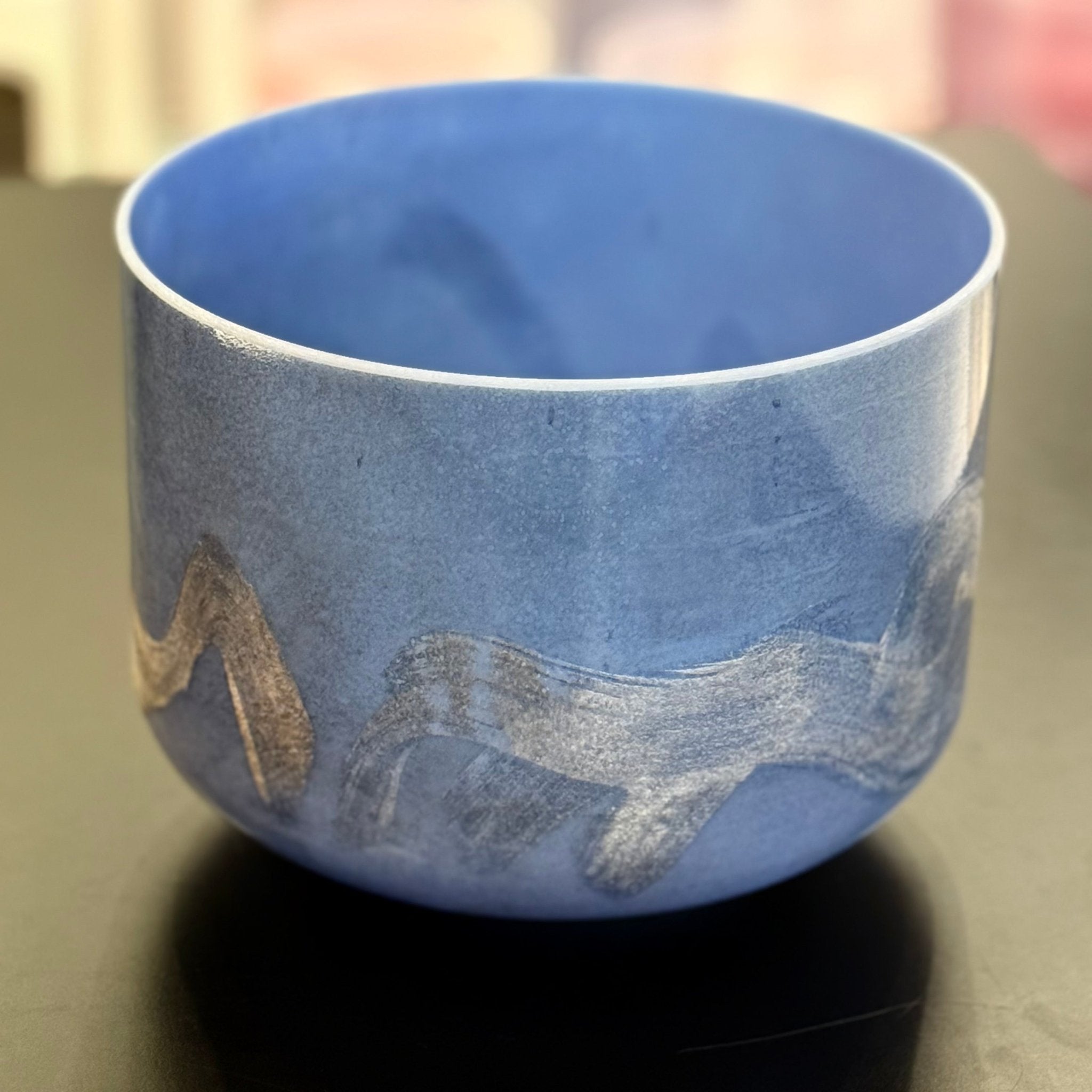 10" A0 Lapis Lazuli, White Light Angel Gold 146520 Crystal Tones® Alchemy Crystal Singing Bowl - Sacred Sound of the Soul