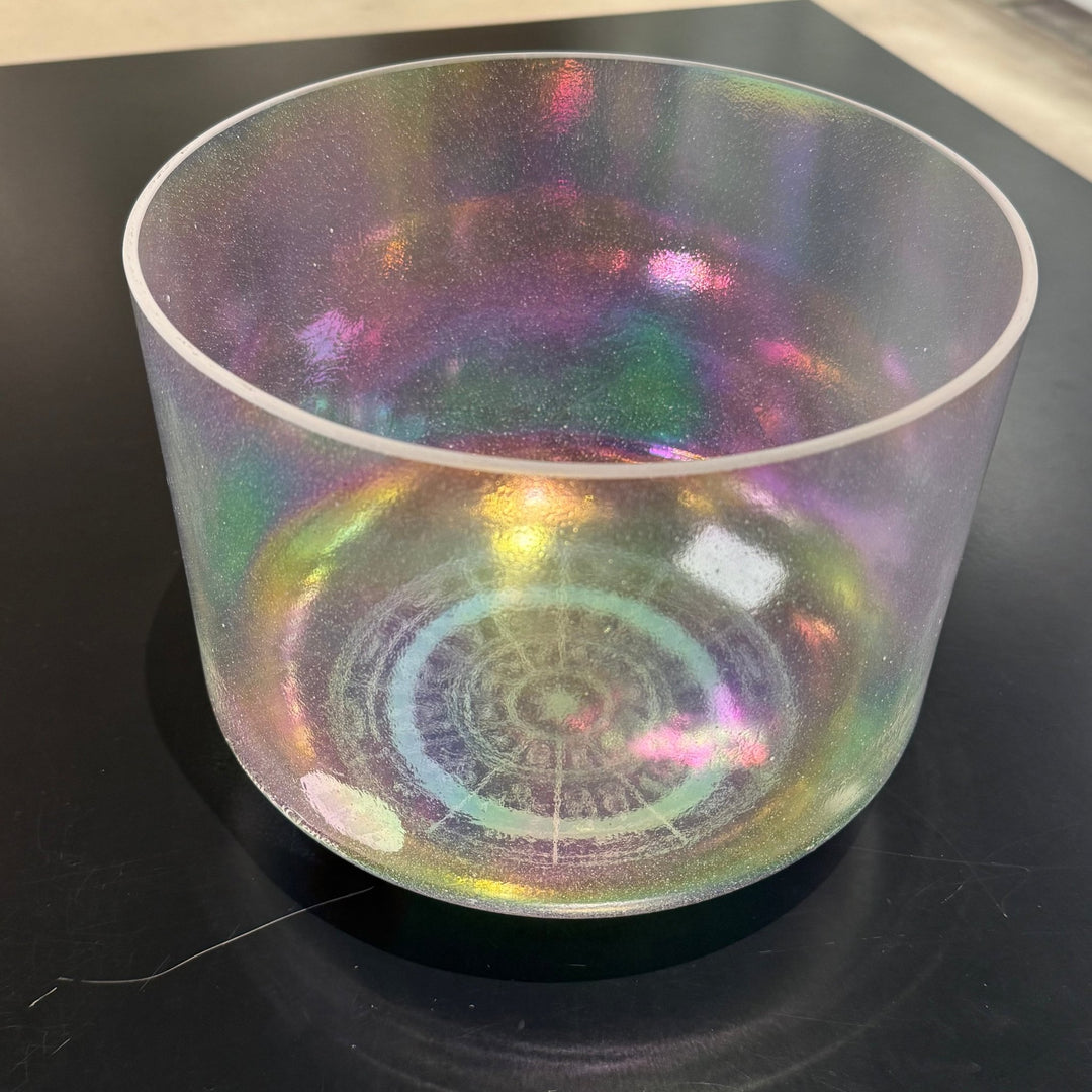 10" A0 Platinum, Intricate Etched Zodiac 162855 Crystal Tones® Alchemy Crystal Singing Bowl - Sacred Sound of the Soul