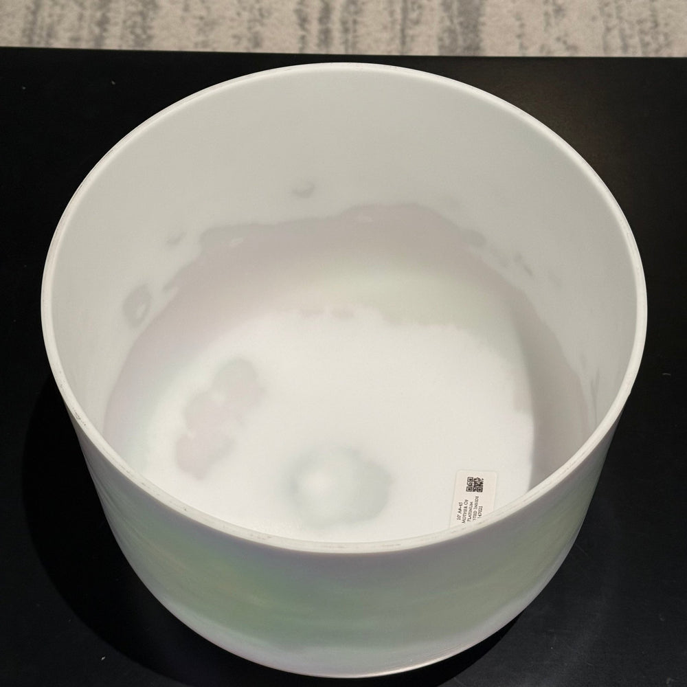 10" A+45 Mother Of Platinum Frosted Inside 147021 Crystal Tones® Alchemy Crystal Singing Bowl - Sacred Sound of the Soul