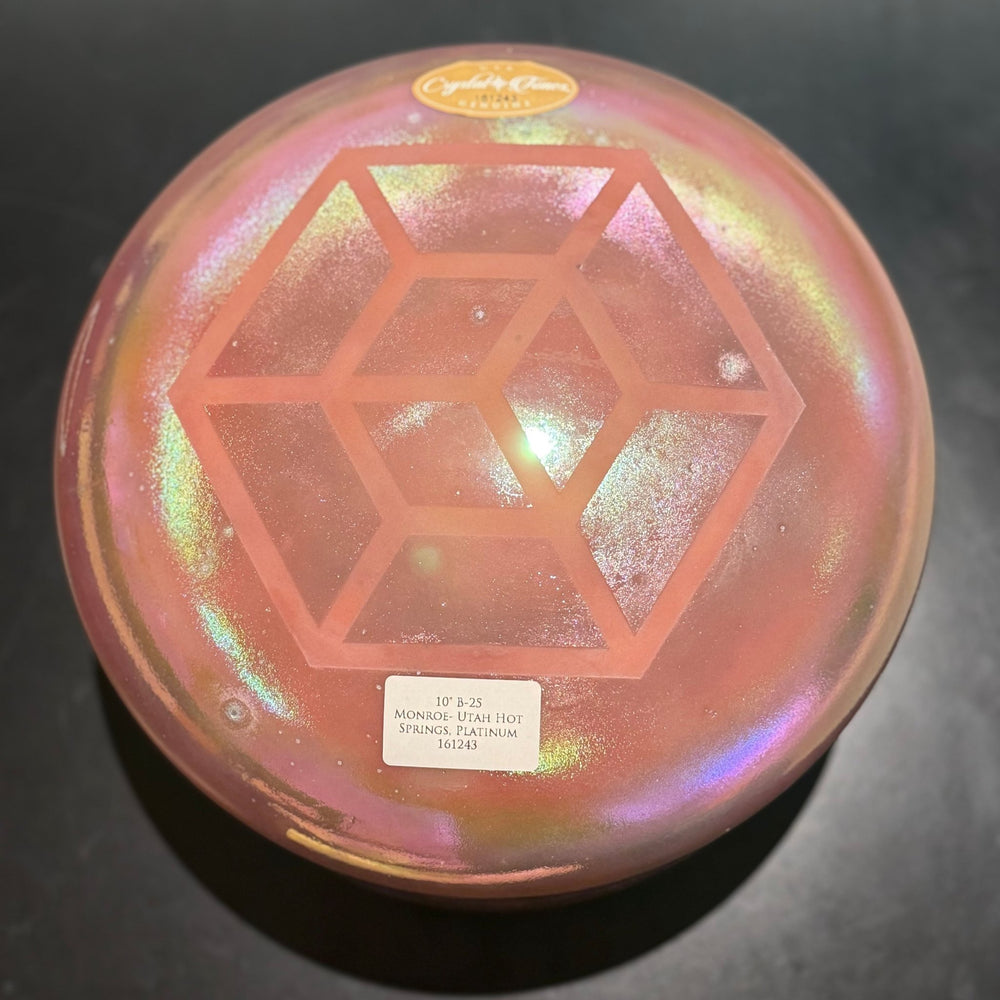 10" B-25 Monroe- Utah Hot Springs, Platinum 161243 Crystal Tones® Alchemy Crystal Singing Bowl - Sacred Sound of the Soul
