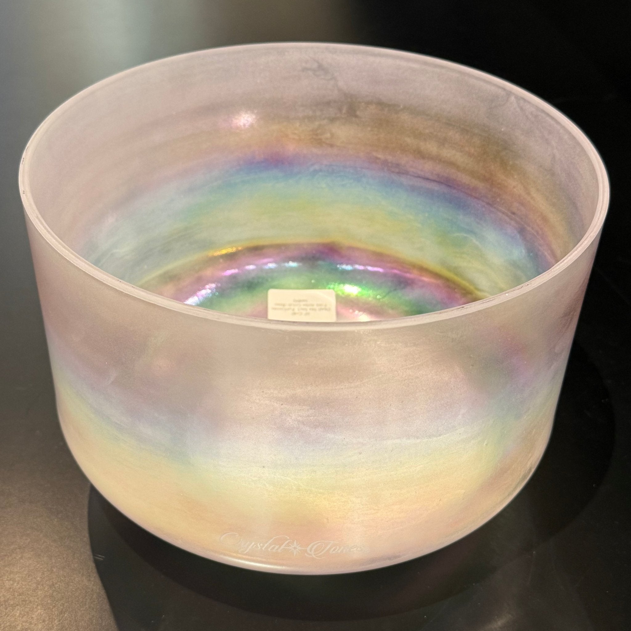 10" C+40 Dead Sea Salt, Platinum, Pink Aura Gold (Rim) 160893 Crystal Tones® Alchemy Crystal Singing Bowl - Sacred Sound of the Soul