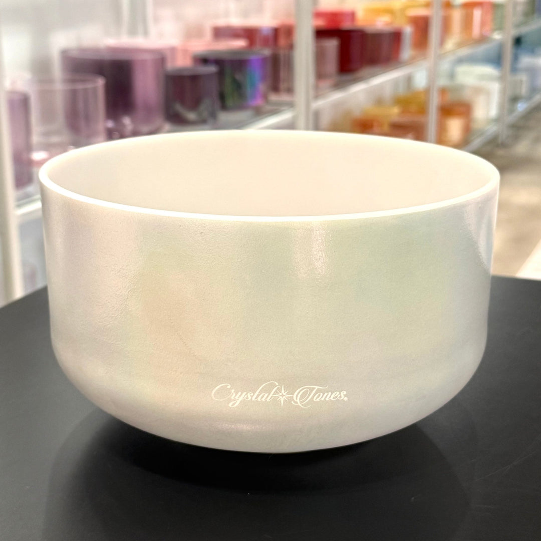 10" D-25 Green Goddess Frosted Rim Inside 157073 Crystal Tones® Alchemy Crystal Singing Bowl - Sacred Sound of the Soul
