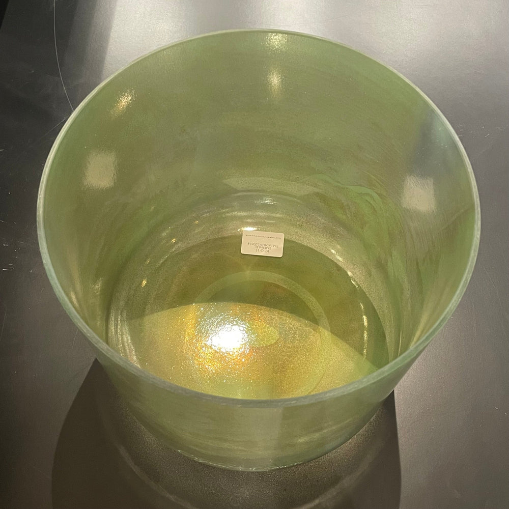 10" G-15 Emerald, Palladium Bowl 130874 Crystal Tones® Alchemy Crystal Singing Bowl - Sacred Sound of the Soul