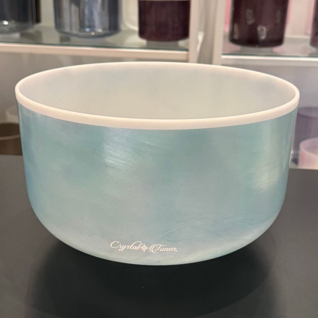 12" E0 Ocean Gold, Frosted Rim 155964 Crystal Tones® Alchemy Crystal Singing Bowl - Sacred Sound of the Soul