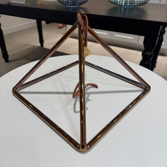 12" F+20 Tibetan Quartz Copper 160235 Crystal Tones® Alchemy Crystal Singing Pyramid - Sacred Sound of the Soul