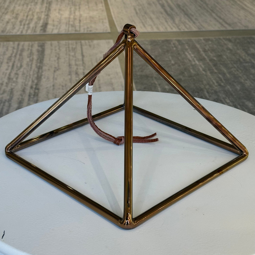 12" F+20 Tibetan Quartz Copper 160235 Crystal Tones® Alchemy Crystal Singing Pyramid - Sacred Sound of the Soul