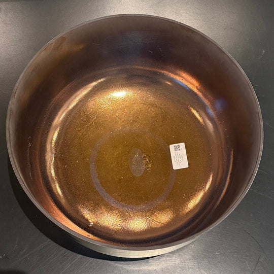 12" G-30 Tibetan Quartz Copper, Frosted Rim Inside 154223 Crystal Tones® Alchemy Crystal Singing Bowl - Sacred Sound of the Soul