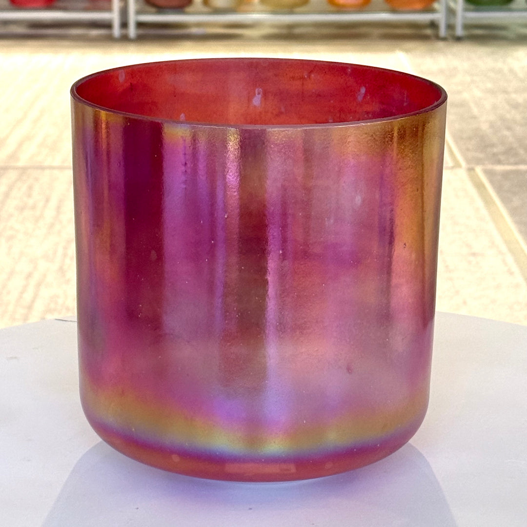 8" A#-5 Ruby, Platinum Bowl 122761 Crystal Tones® Alchemy Crystal Singing Bowl