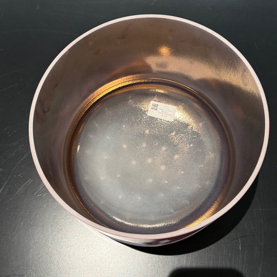 9" C-15 Rhodochrosite, Tibetan Quartz Copper (Inside) 153403 Crystal Tones® Alchemy Crystal Singing Bowl