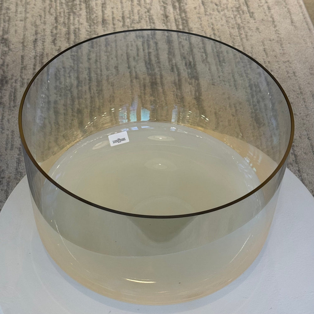 16" A+45 Grandmother, Androgynous Indium (Rim) Intricate Etched Flower of Life 137858 Crystal Tones® Supergrade Crystal Singing Bowl - Sacred Sound of the Soul