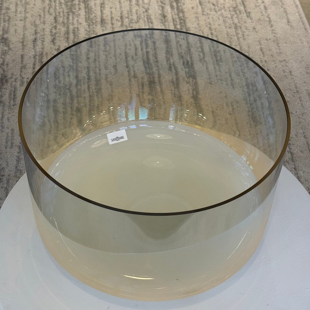 16" A+45 Grandmother, Androgynous Indium (Rim) Intricate Etched Flower of Life 137858 Crystal Tones® Supergrade Crystal Singing Bowl - Sacred Sound of the Soul