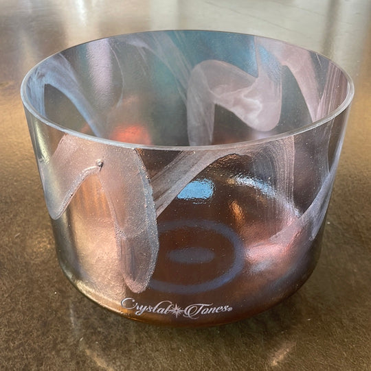 9" C+5 Azeztulite, Tibetan Quartz Copper Bowl 130937 Crystal Tones®