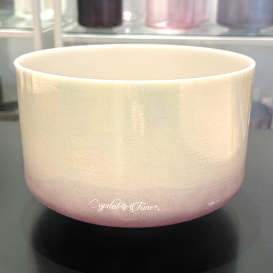 9" C#0 Lemon Angel Gold, Lavender Sunset Gold 158100 Crystal Tones® Alchemy Crystal Singing Bowl