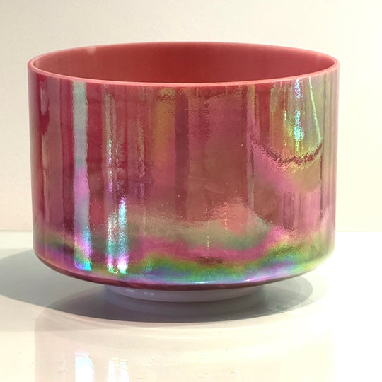 8" E-10 Ruby, Platinum 153443 Crystal Tones® Alchemy Crystal Singing Bowl