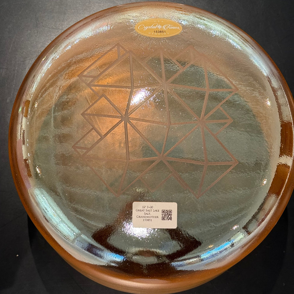 12" F+20 Great Salt Lake Salt, Grandmother 153851 Crystal Tones® Alchemy Crystal Singing Bowl