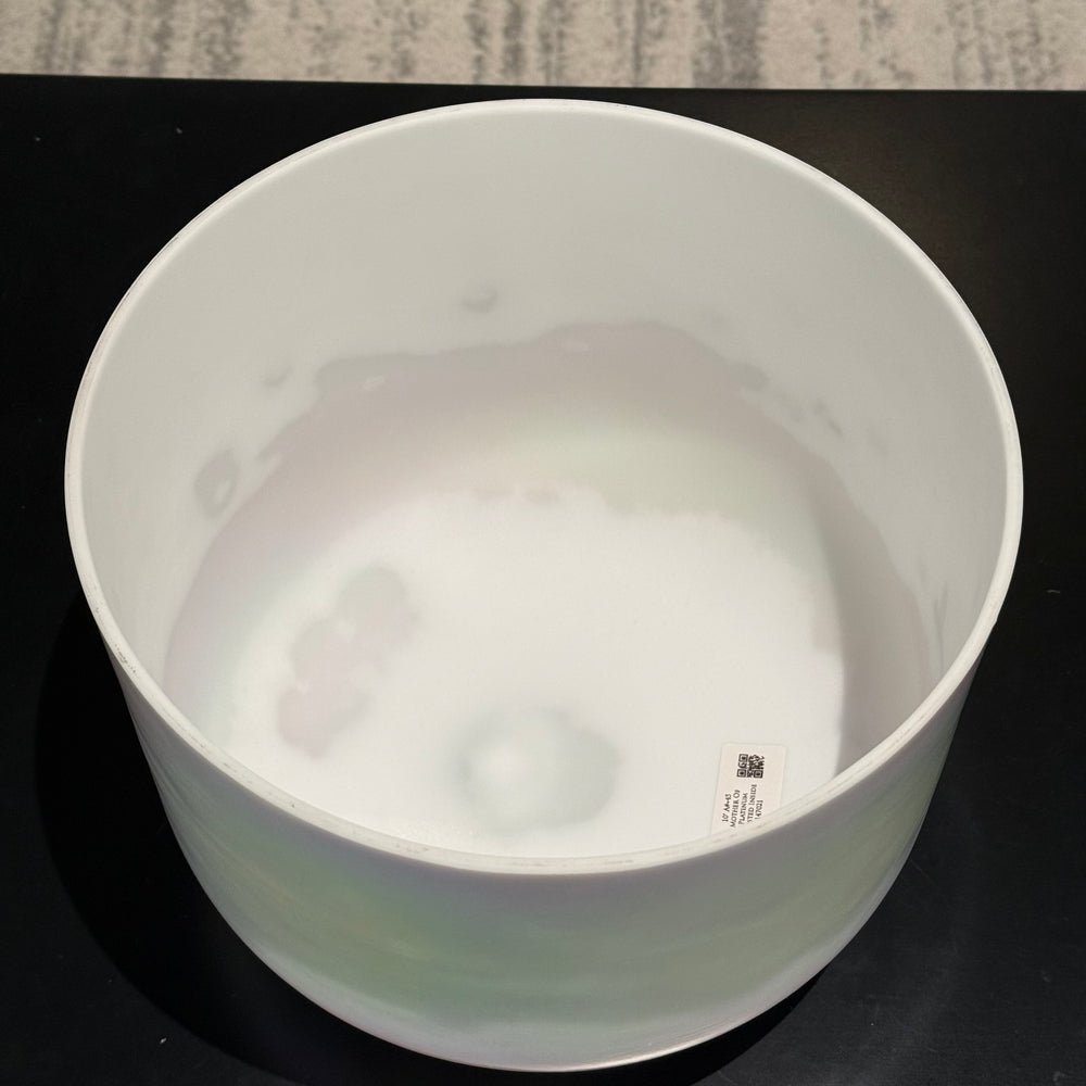 10" A#+45 Mother Of Platinum Frosted Inside 147021 Crystal Tones® Alchemy Crystal Singing Bowl