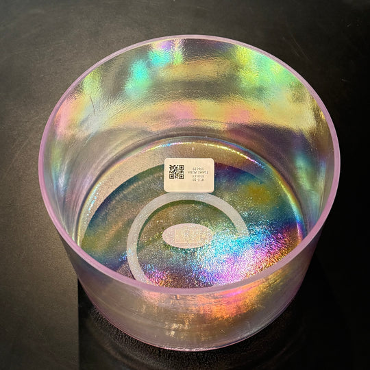 8" F-10 Violet Flame Aura 156119 Crystal Tones® Alchemy Crystal Singing Bowl