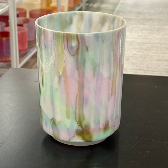 6" D#-20 Abalone, Platinum 153472 Crystal Tones® Alchemy Crystal Singing Bowl