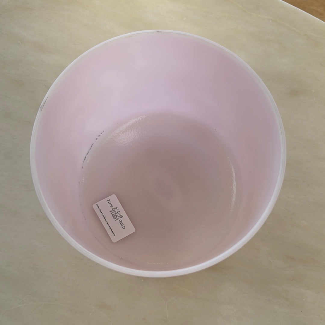 6" C-45 Pink Ocean Gold Bowl 116295 Crystal Tones®