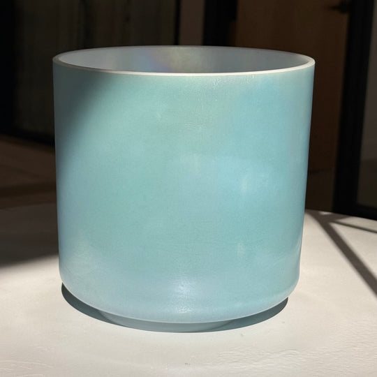 8" G+10 Ocean Gold, Platinum (inside) Bowl 112127 Crystal Tones® Alchemy Crystal Singing Bowl