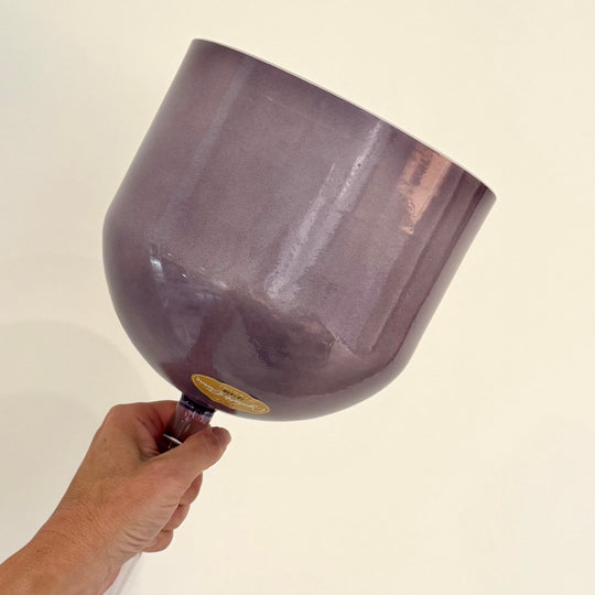 7" F+35 Lavender Sunset Gold 161456 Crystal Tones® Practitioner Crystal Singing Bowl