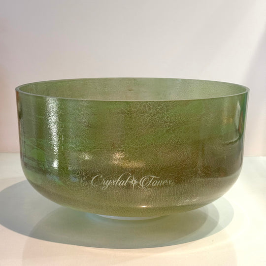 12" B+45 Peridot Bowl 133061 Crystal Tones® Alchemy Crystal Singing Bowl