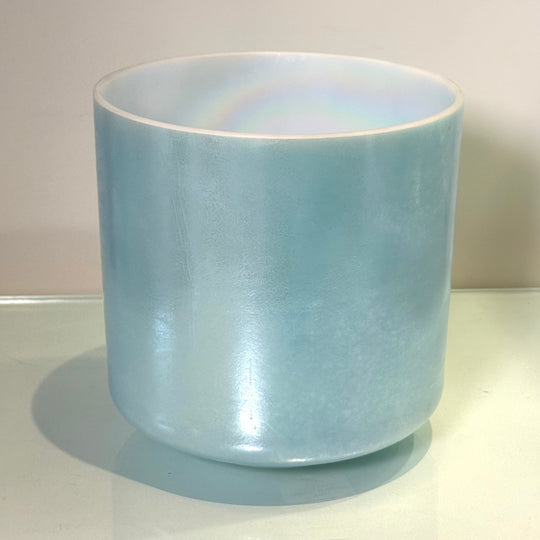 8" G+10 Ocean Gold, Platinum (inside) Bowl 112127 Crystal Tones® Alchemy Crystal Singing Bowl